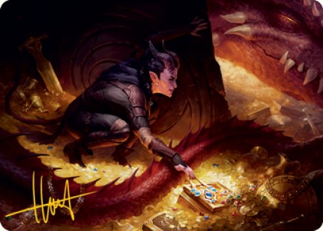 Tarjeta de arte del ladrón del tesoro (firma estampada en dorado) [Serie de arte de Dungeons &amp; Dragons: Adventures in the Forgotten Realms] 