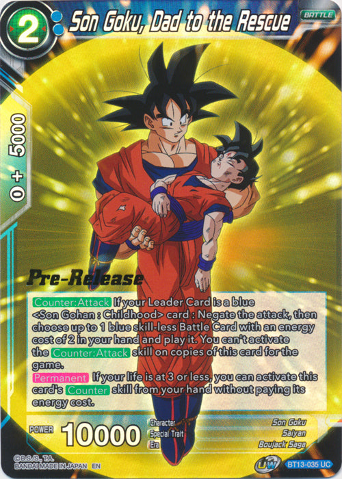 Son Goku, papá al rescate (BT13-035) [Promociones de prelanzamiento de Supreme Rivalry] 