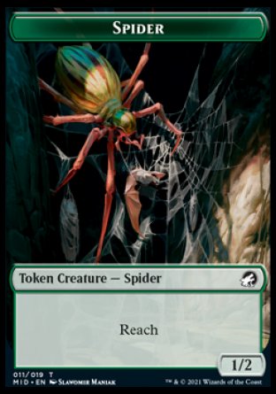 Beast (008) // Spider Double-Sided Token [Innistrad: Midnight Hunt Tokens] - 0