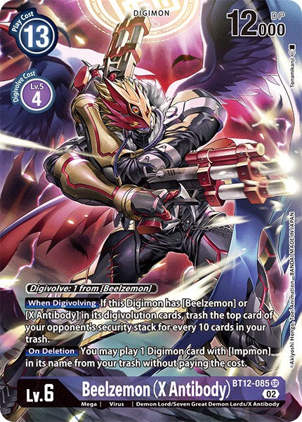 Beelzemon (anticuerpo X) [BT12-085] (arte alternativo) [A través del tiempo] 