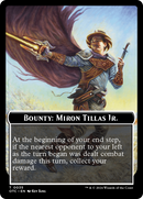 Recompensa: Miron Tillas Jr. // Ficha de dos caras con reglas de recompensa [Fichas de comandante de Outlaws of Thunder Junction] -1