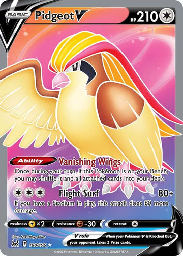 Pidgeot V (188/196) [Espada y escudo: origen perdido] 