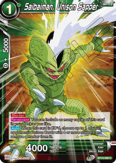 Saibaiman, Zapador Unison (BT15-086) [Duelo Saiyan] 