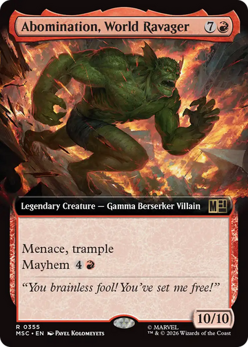 Abomination, World Ravager (Extended Art) [Marvel Super Heroes Commander]