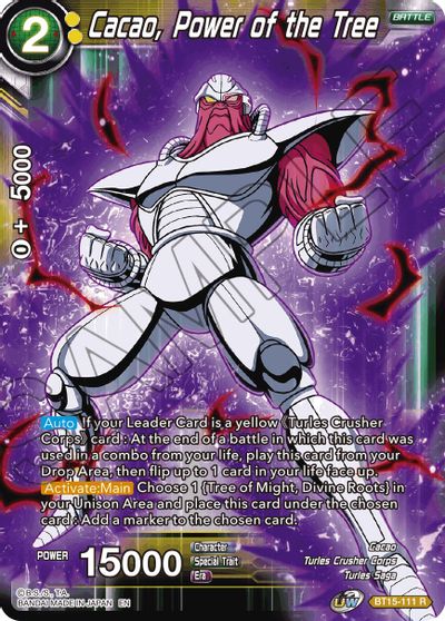 Cacao, el poder del árbol (BT15-111) [Saiyan Showdown] 