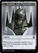 Saproling (Ripple Foil) // Emblem - Garruk, Apex Predator Double-Sided Token [Modern Horizons 3 Commander Tokens]-2