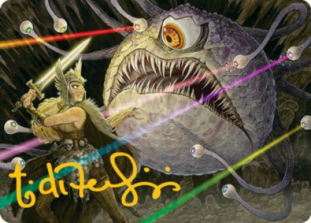 Tarjeta de arte del Tirano de la Colmena del Ojo (firma estampada en dorado) [Serie de arte de Dungeons &amp; Dragons: Adventures in the Forgotten Realms] 