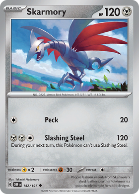 Skarmory (142/197) [Scarlet &amp; Violet: Llamas de obsidiana] 