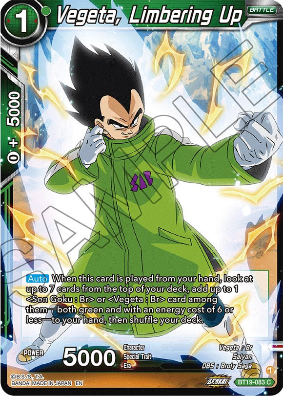 Vegeta, preparándose para el combate (BT19-083) [Ambición del luchador] 