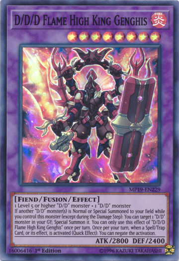 D/D/D Genghis, rey supremo de las llamas [MP19-EN229] Super raro 