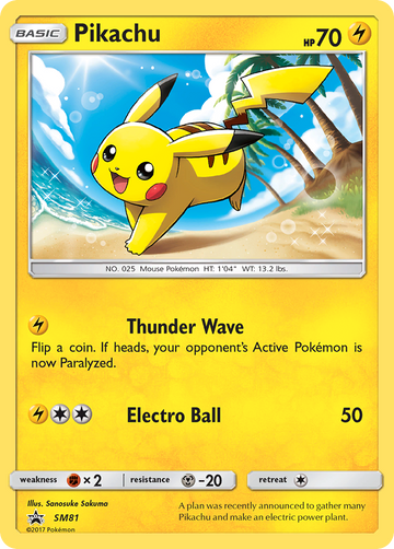 Pikachu (SM81) [Sol y Luna: promociones de Black Star] 