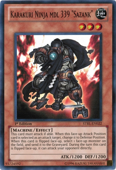 Karakuri Ninja mdl 339 Sazank [STBL-EN022] Súper Raro 