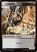 Inkling (0007) // Spirit (0011) Double-Sided Token [Secrets of Strixhaven Tokens]-1