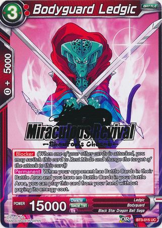 Guardaespaldas Ledgic (sello Elegido de Shenron) (BT3-015) [Tarjetas de promoción de torneos] 