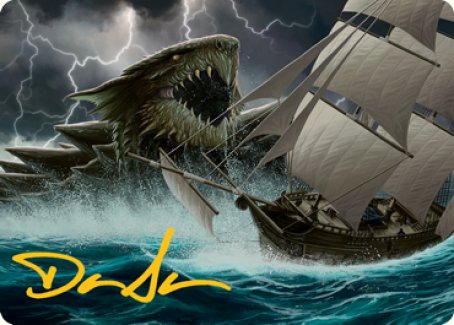 Tarjeta de arte de la tortuga dragón (firma estampada en dorado) [Serie de arte de Dungeons &amp; Dragons: Adventures in the Forgotten Realms] 