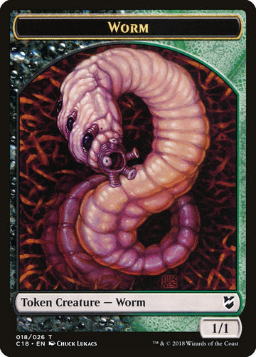 Cat Warrior // Worm Double-Sided Token [Commander 2018 Tokens] - 0