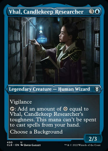 Vhal, investigador del castillo de la vela (grabado en lámina) [Commander Legends: Battle for Baldur's Gate] 