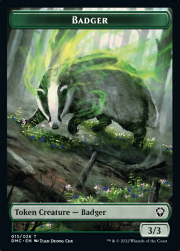 Bird (002) // Badger Double-Sided Token [Dominaria United Tokens] - 0