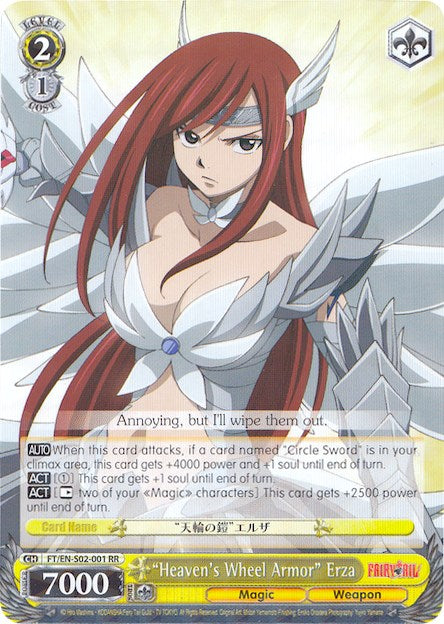 "Armadura de la Rueda del Cielo" Erza (FT/EN-S02-001 RR) [Fairy Tail ver.E] 