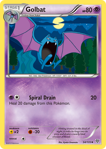 Golbat (54/135) [Blanco y negro: Tormenta de plasma] 