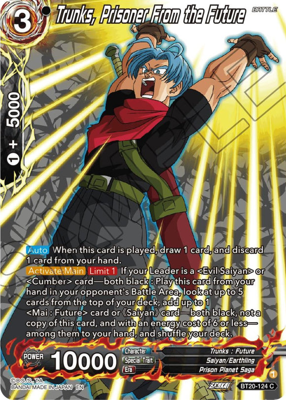Trunks, prisionero del futuro (lámina plateada) (BT20-124) [Poder absorbido] 