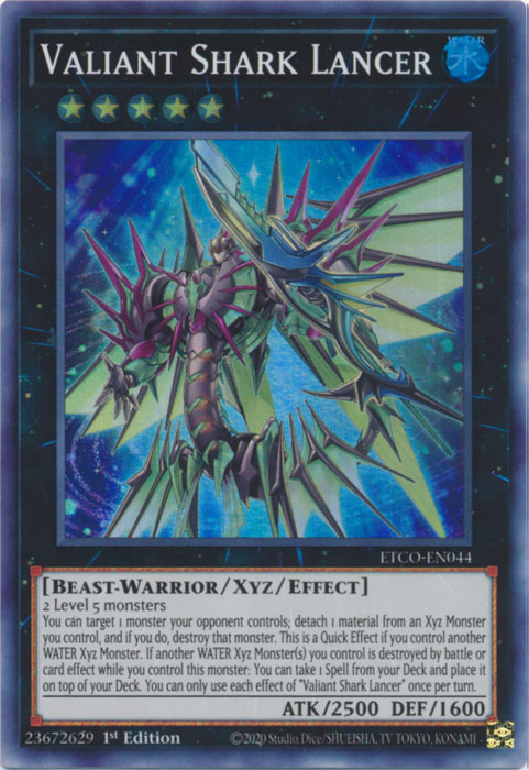 Valiant Shark Lancer [ETCO-EN044] Súper raro 