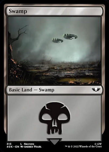 Swamp (313) (Surge Foil) [Warhammer 40,000]