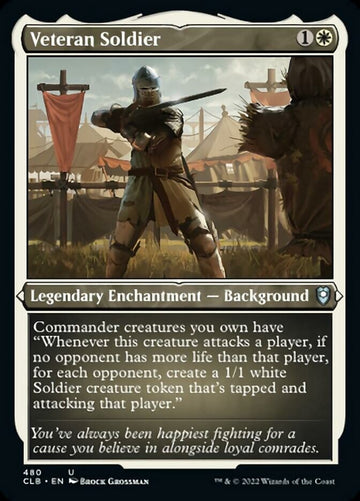 Soldado veterano (grabado en lámina) [Commander Legends: Battle for Baldur's Gate]