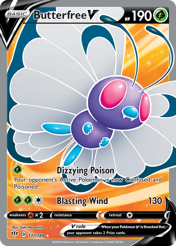 Butterfree V (177/189) [Espada y escudo: oscuridad en llamas] 