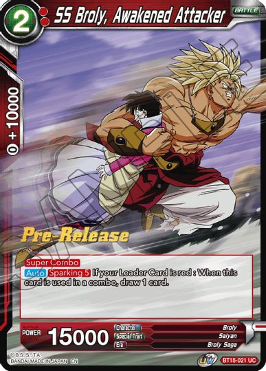SS Broly, Atacante despertado (BT15-021) [Promociones de prelanzamiento de Saiyan Showdown] 