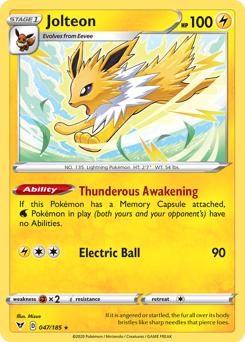 Jolteon (047/185) [Espada y escudo: voltaje vívido] 