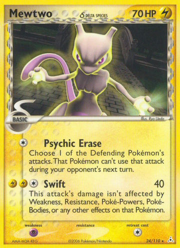Mewtwo (24/110) (especie Delta) [EX: Fantasmas de Holon] 