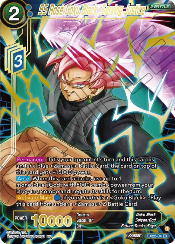 SS Rose Goku Black, Sirviendo la justicia (estampado dorado) (EX22-04) [Ultimate Deck 2023] 