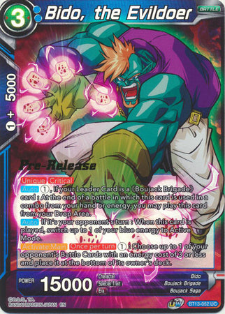 Bido, el malvado (BT13-052) [Promociones previas al lanzamiento de Supreme Rivalry] 
