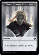 Emblem - Sorin, Lord of Innistrad // Vampire (0004) Double-Sided Token [The Lost Caverns of Ixalan Commander Tokens]-1