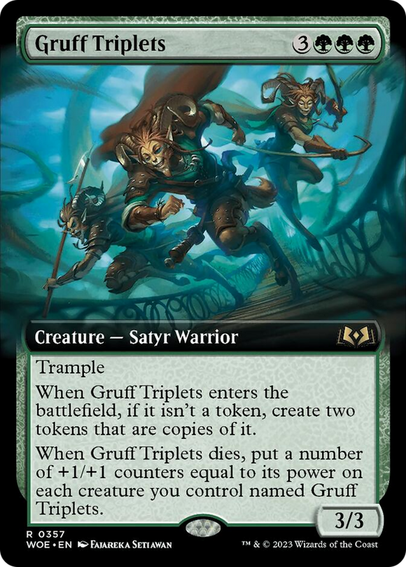 Trillizos gruñones (ilustración ampliada) [Wilds of Eldraine] 
