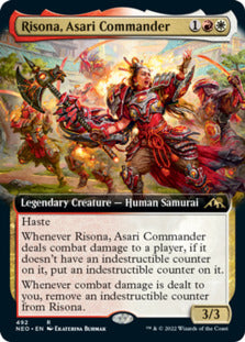 Risona, comandante Asari (arte extendido) [Kamigawa: Neon Dynasty] 