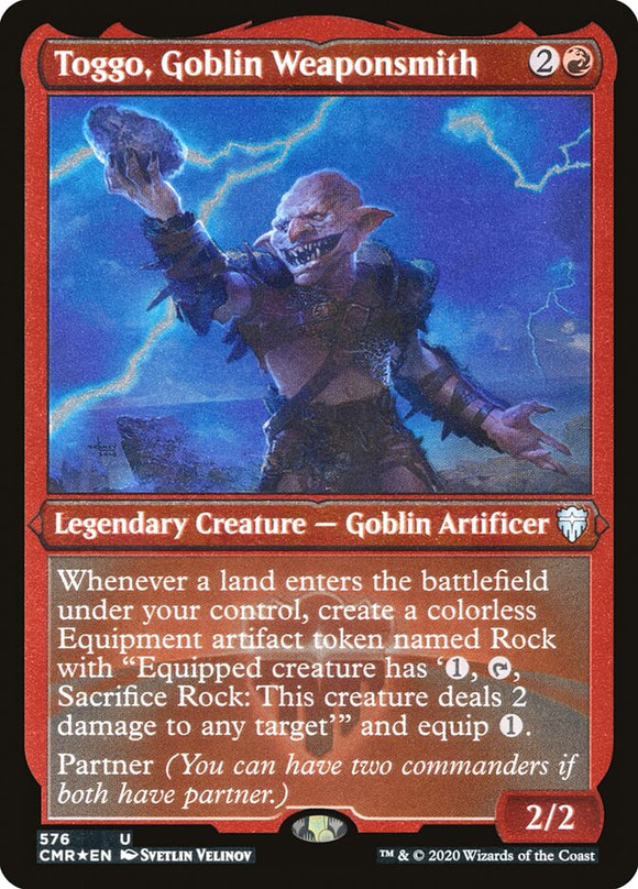 Toggo, herrero de armas goblin (grabado) [Commander Legends] 