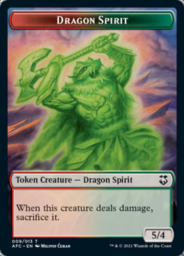 Dragon // Dragon Spirit Double-Sided Token [Dungeons & Dragons: Adventures in the Forgotten Realms Commander Tokens] - 0