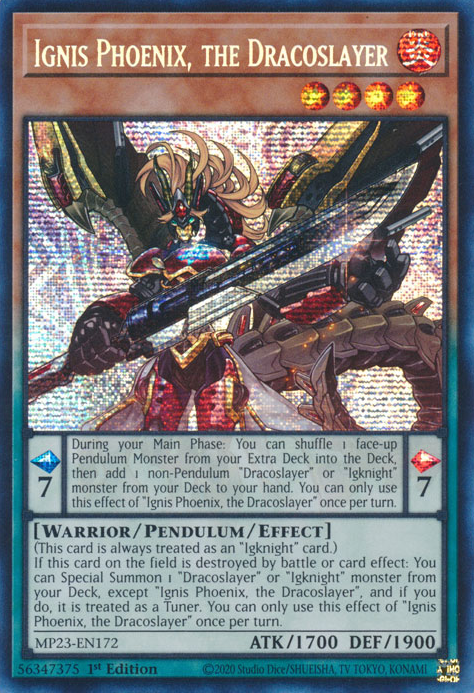 Ignis Phoenix, el cazador de dragones [MP23-EN172] Prismatic Secret Rare 