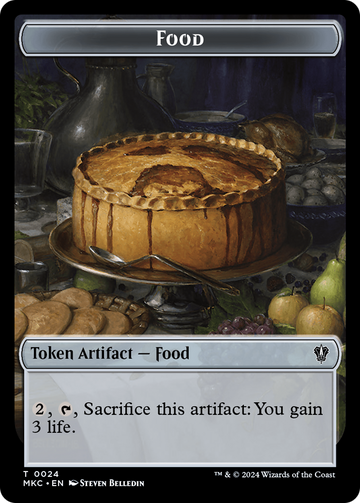 Clue // Food Double-Sided Token [Murders at Karlov Manor Commander Tokens] - 0