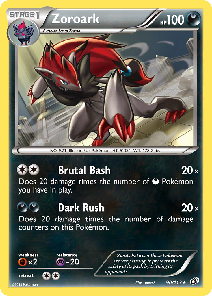 Zoroark (90/113) (Exclusivo de la baraja temática) [Black &amp; White: Legendary Treasures] 