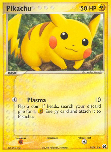 Pikachu (74/112) [EX: Rojo fuego y verde hoja] 