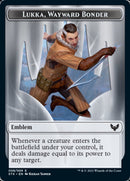 Spirit // Lukka, Wayward Bonder Emblem Double-Sided Token [Strixhaven: School of Mages Tokens]-2
