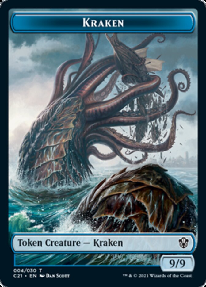 Wurm // Kraken Double-Sided Token [Commander 2021 Tokens] - 0