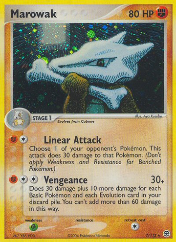 Marowak (7/112) [EX: Rojo Fuego y Verde Hoja] 