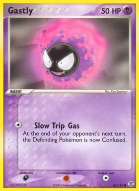 Gastly (63/112) [EX: Rojo Fuego y Verde Hoja] 