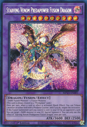 Dragón de fusión Predapower de Venom hambriento [MP23-EN081] Prismático secreto raro 