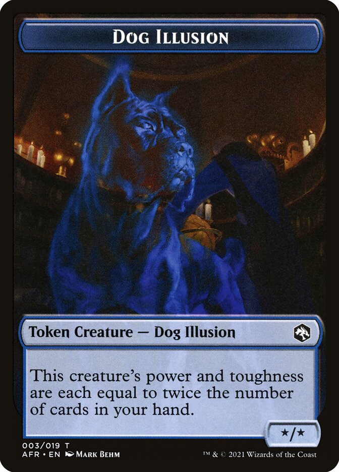 Zombie // Dog Illusion Double-Sided Token [Dungeons & Dragons: Adventures in the Forgotten Realms Tokens] - 0