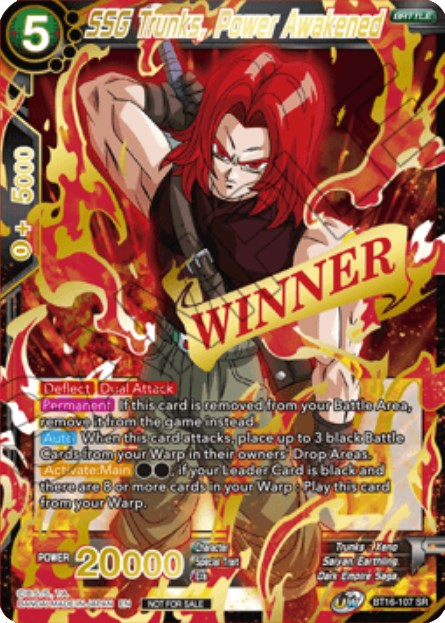 SSG Trunks, Power Awakened (Paquete de evento 10) (BT16-107) [Tarjetas de promoción de torneo] 